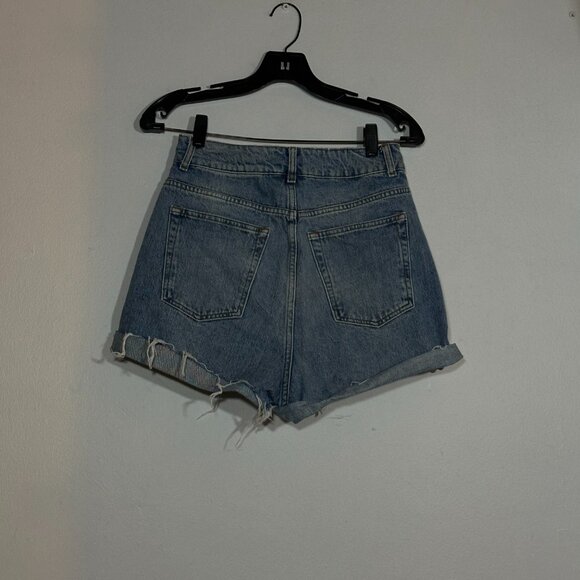 ASOS Design High-Waisted Denim Cutoff Shorts (Blue) – Size 26/US 2 - Picture 3 of 5